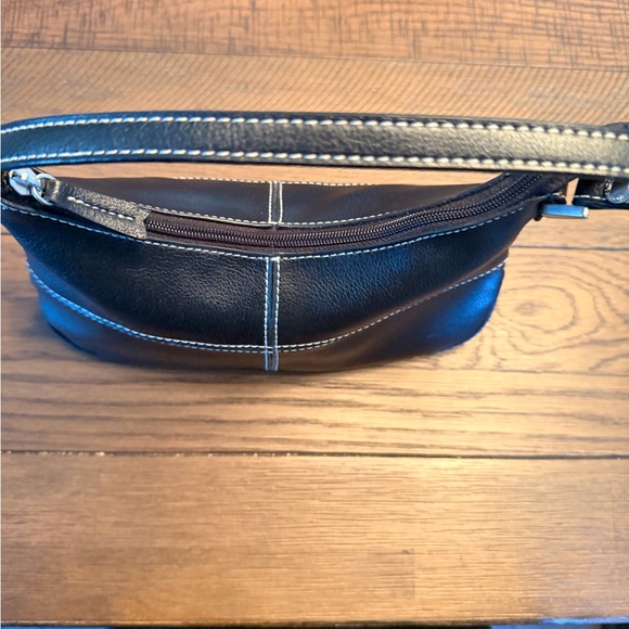 Liz Claiborne Black Mini Bag with White Stitching - Picture 5 of 5